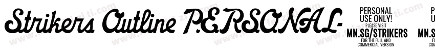 Strikers Outline PERSONAL字体转换